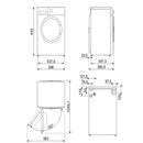 Grade A Smeg 9kg 1600rpm Washing Machine - White - A rated