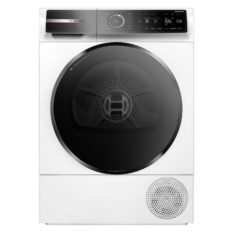 Grade B Bosch Series 8 WQB246C9GB Freestanding Heat Pump 9KG Tumble Dryer White