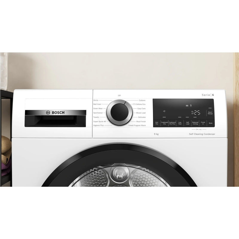 Grade A Bosch Series 6 WQG245A0GB Freestanding Heat Pump 9KG Tumble Dryer White