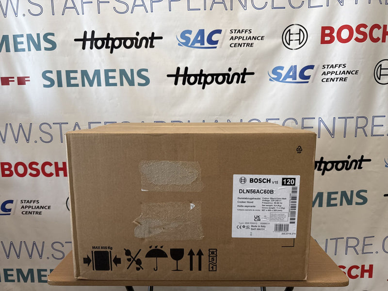 Grade A Bosch Series 6 DLN56AC60B 52cm Canopy Cooker Hood - Black