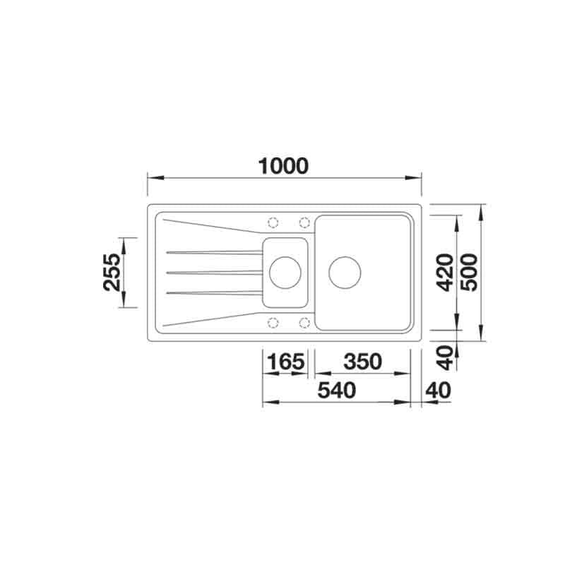 Blanco Sona 6 S Silgranit Inset Reversible Kitchen Sink