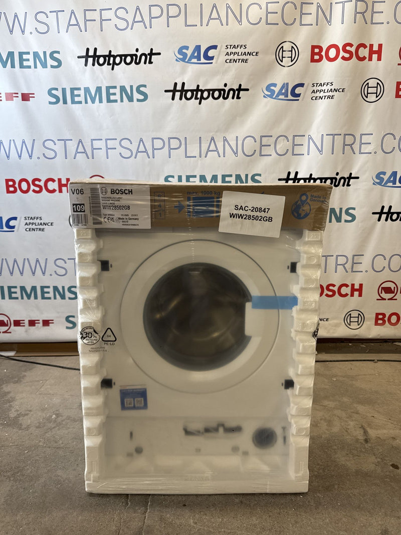 Grade A BOSCH Series 8 WIW28502GB Integrated 8kg 1400 Spin Washing Machine
