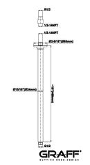 Graff Ceiling Frame 450mm For Rain Shower