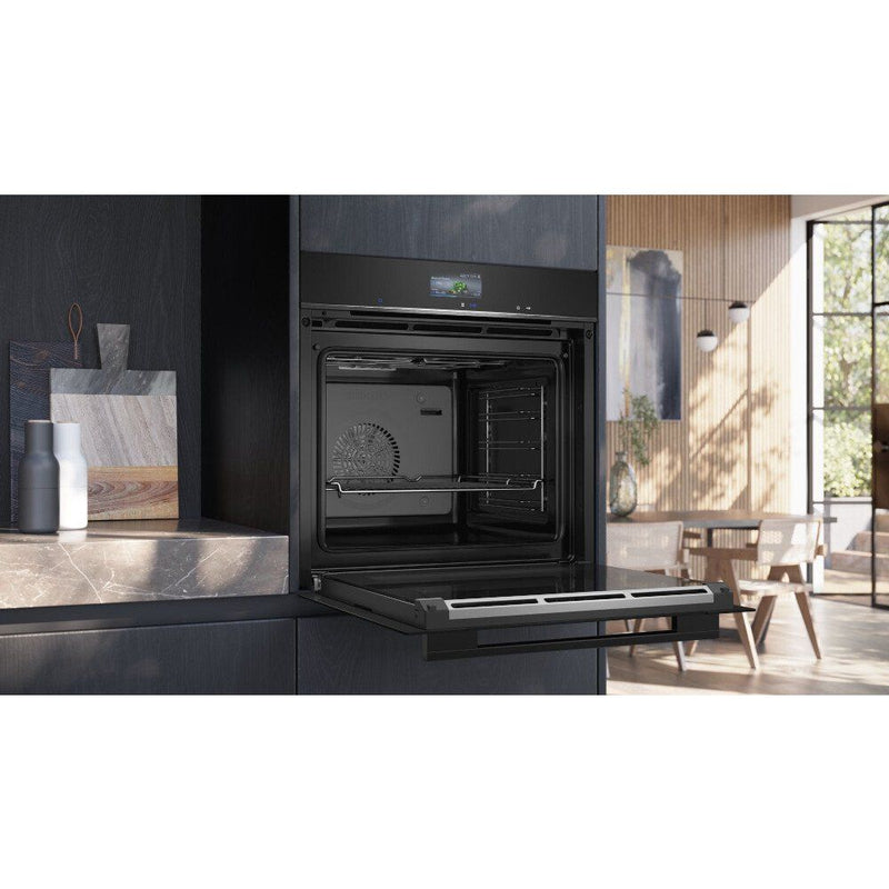 Grade A Siemens HB736G1B1B iQ700 Built-In Electric Single Oven - Black