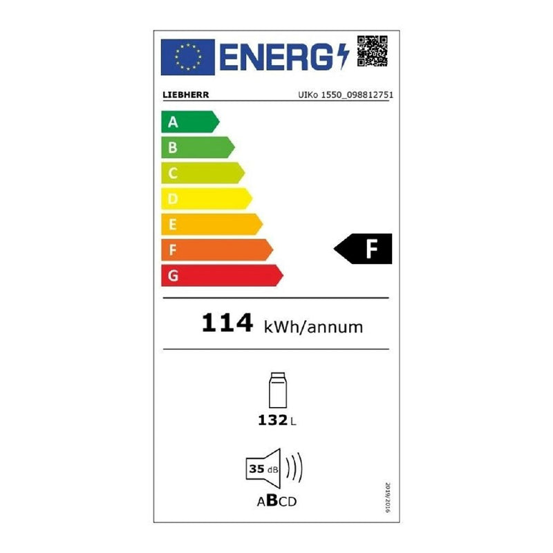 Liebherr - UIKo 1550 Premium Under-Worktop Refrigerator For Integrated Use