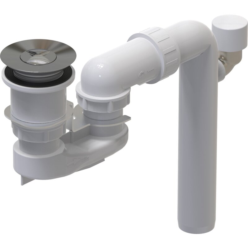 Villeroy & Boch ViFlow Drain Valve with Overflow Function Stone White