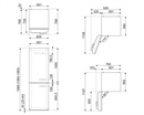 Smeg Free-Standing Fridge-Freezer 197x60cm FAB32LCR5UK - Ideali
