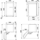 Smeg Free-Standing Fridge 95x57cm FAB10LCR5 - Ideali