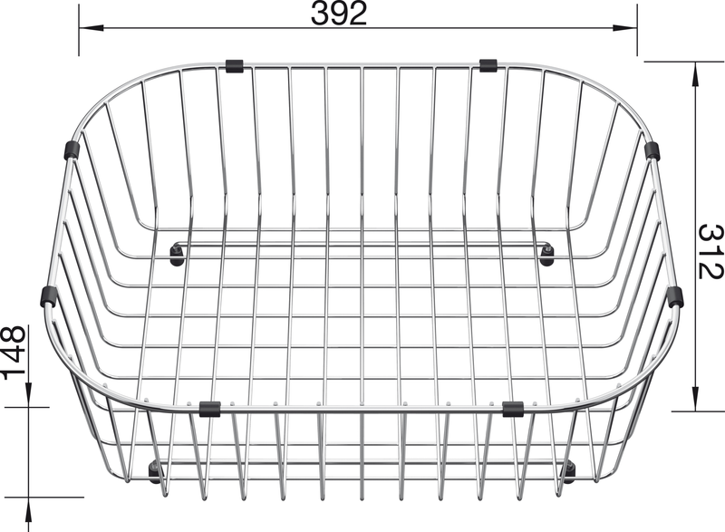Blanco Stainless Steel Crockery Basket - Ideali
