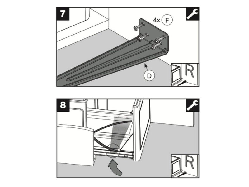 Blanco Automatic Mounting Set For Waste Bin - Ideali