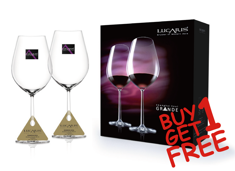 【BUY ONE GET ONE FREE】SHANGHAI SOUL BORDEAUX GRANDE GLASS - 995ML (Pack 2 piece)