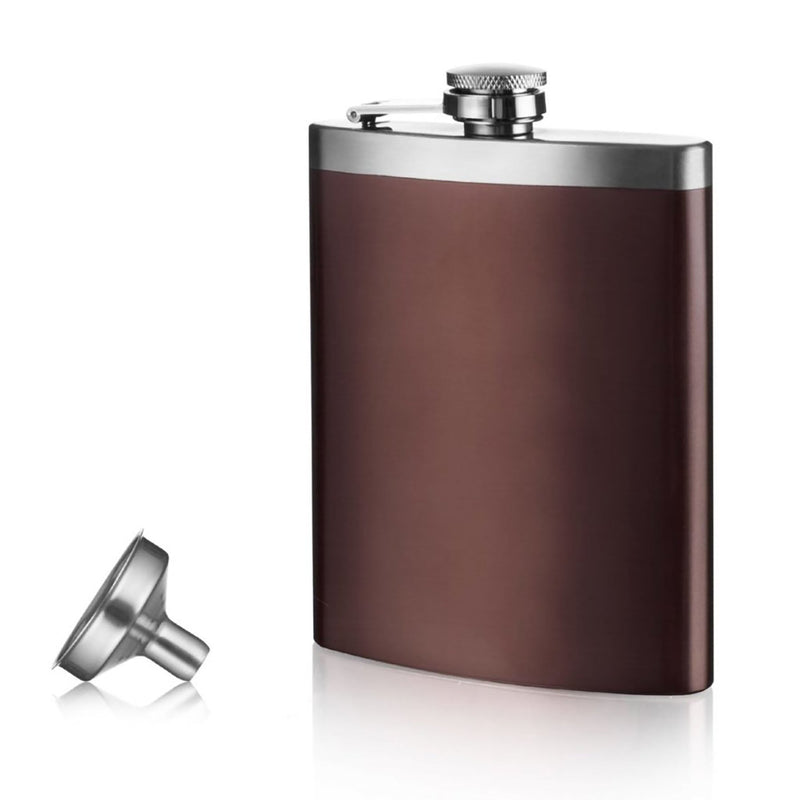 Hip Flask and Funnel Stainless Steel