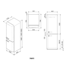 Smeg Free-Standing Fridge-Freezer 197x60cm FAB32LPG5UK - Ideali