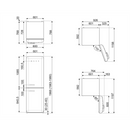 Smeg Fridge Freezer 197x60cm FAB32RBL5UK - Ideali