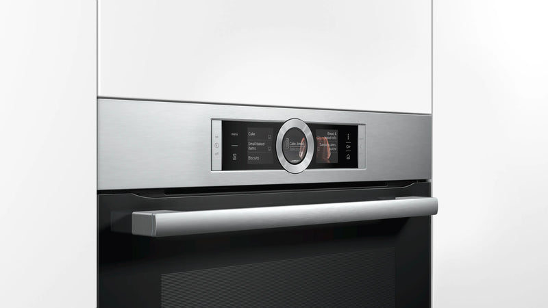 Bosch Series 8 Built-In Combi Steam Oven 60x60cm HSG636BS1 Stainless Steel