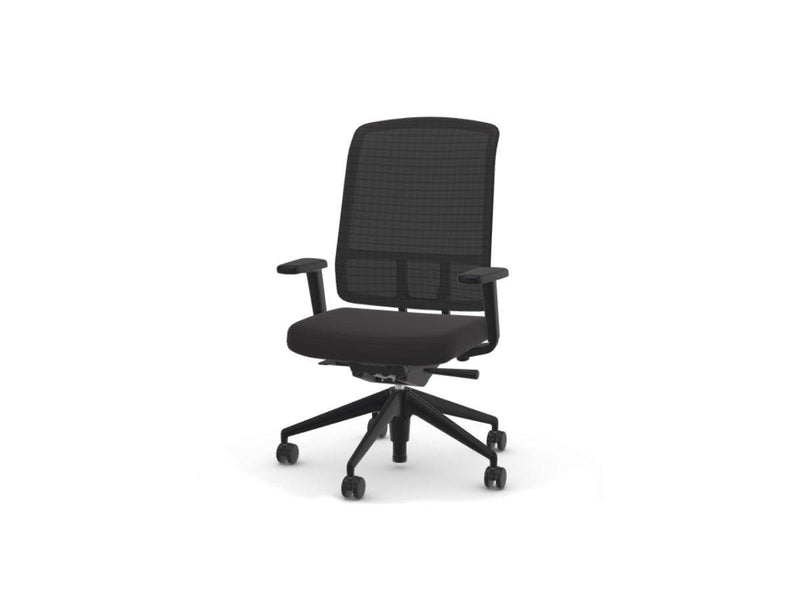 Vitra AM Chair 2D Armrests - Plano Nero/Coconut / LightNet Black