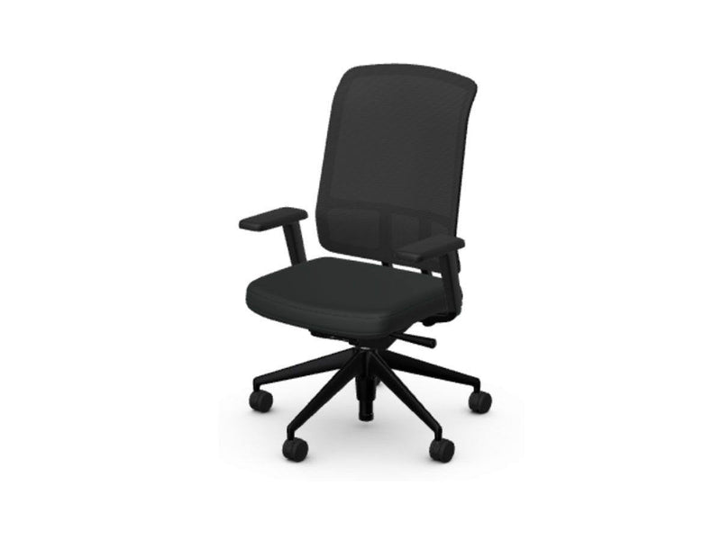 Vitra AM Chair - 66 Black Plano / 2D Armrests