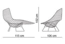 Bertoia Asymmetric Chaise