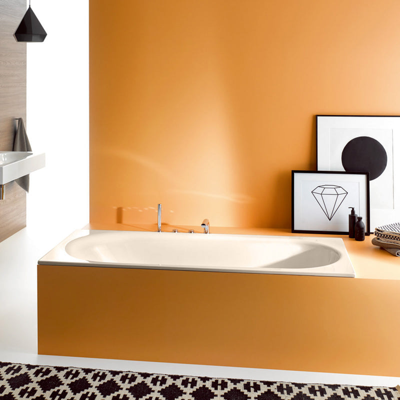 Bette Comodo Rectangular Bath, Front Overflow on the Side