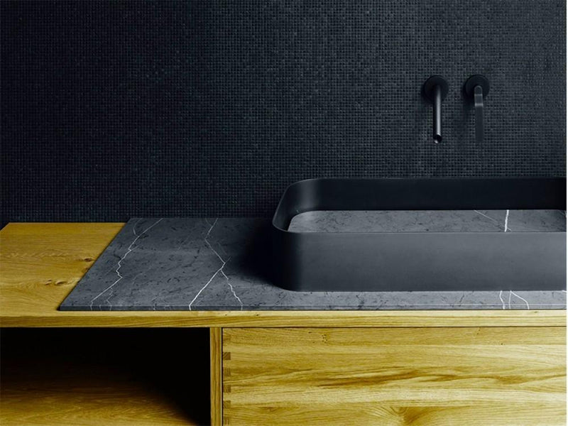Boffi Garden countertop washbasin in stainless Steel - Ideali