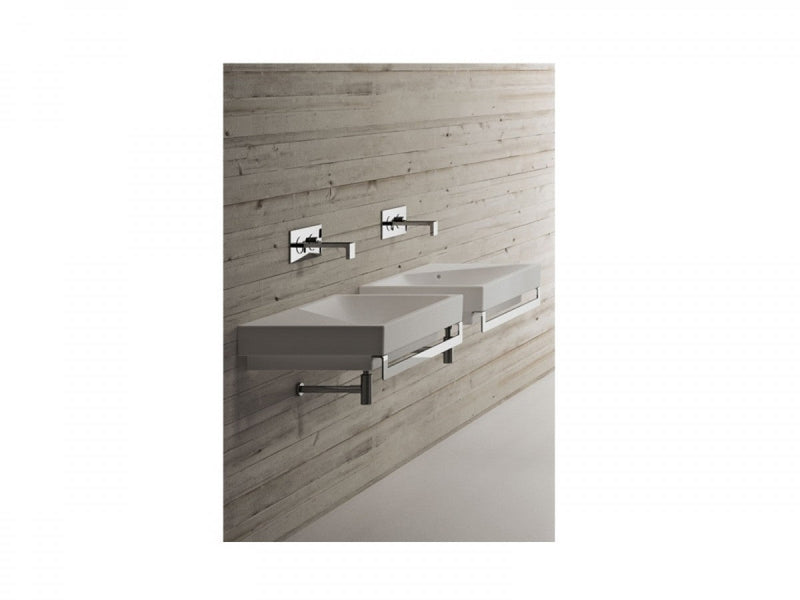 Cielo Smile wall sink Blink shelf to the left SMLA75SX