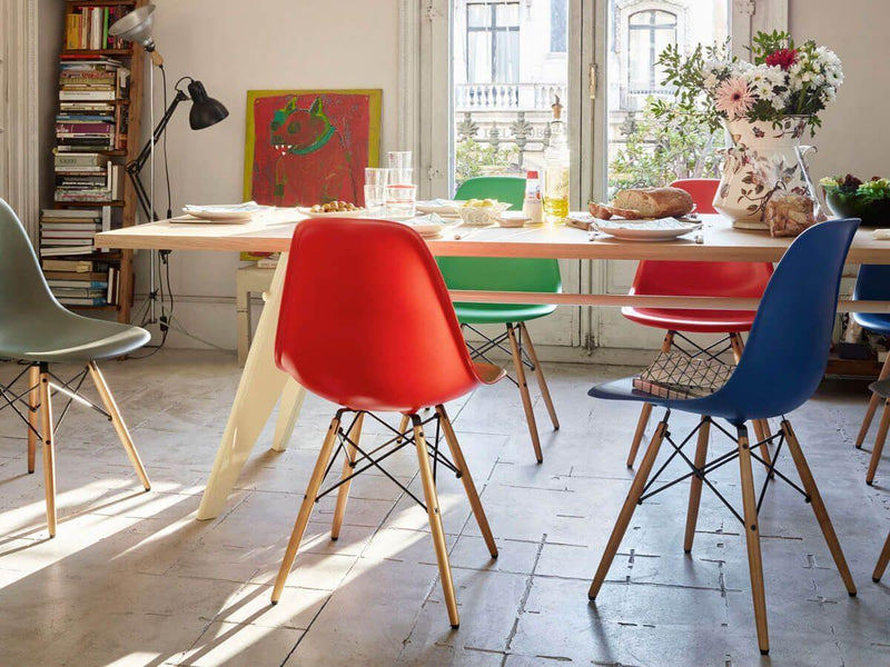 Vitra Eames Plastic Side Chair DSW - Maple Yellowish Base - Ideali