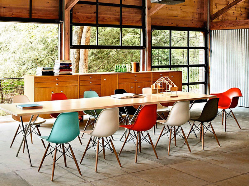 Vitra Eames Fiberglass Side Chair DSW Golden Maple - Ideali