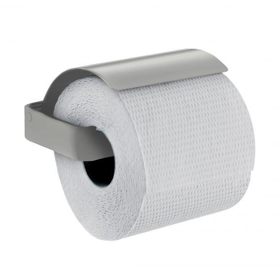 Emco Loft Toilet Roll Holder With Cover Stainless Steel Look - Ideali