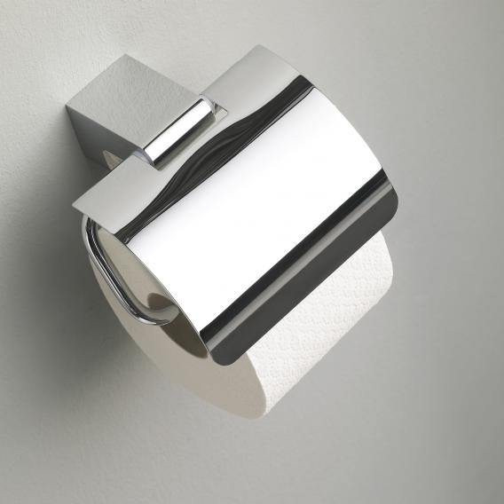 Emco Mundo Toilet Roll Holder With Cover Chrome - Ideali