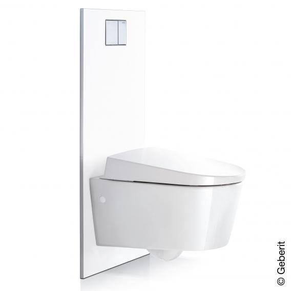 Geberit Design Plate For Aquaclean Sela, Mera And Tuma Complete Toilet Sets To Concealed Cistern White - Ideali