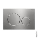 Geberit Sigma20 Dual Flush Plate, Screw-In Brushed Stainless Steel/Polished Stainless Steel - Ideali