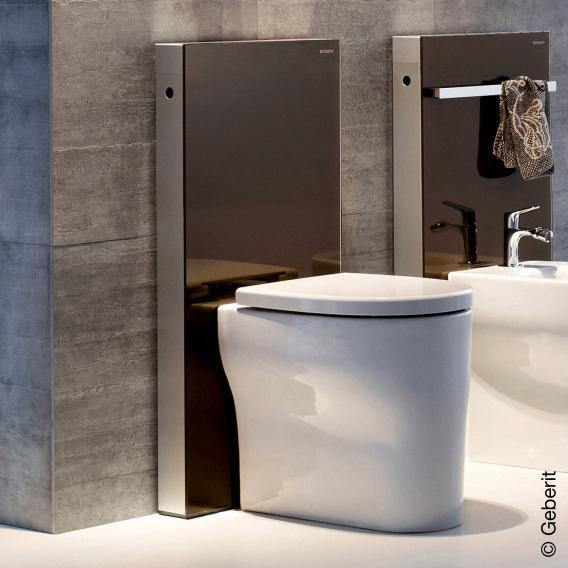 Geberit Monolith Sanitary Module For Floor-Standing Toilet H: 101 Cm, Glass White - Ideali