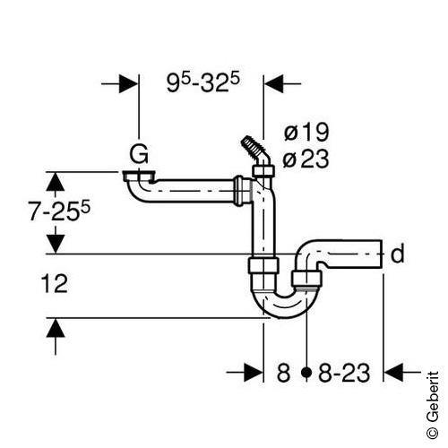 Geberit Sink Waste 1 1/2" (Compact Model) - Ideali