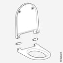 Geberit Aquaclean Sela Replacement Toilet Seat 243650111 - Ideali