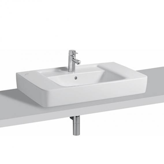 Geberit Renova Plan Countertop Washbasin White, With 1 Tap Hole, With Overflow - Ideali