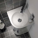 Geberit Renova Compact Corner Hand Washbasin White, With Keratect - Ideali