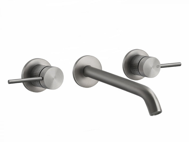 Gessi 316 Meccanica wall 3 holes sink tap 54294