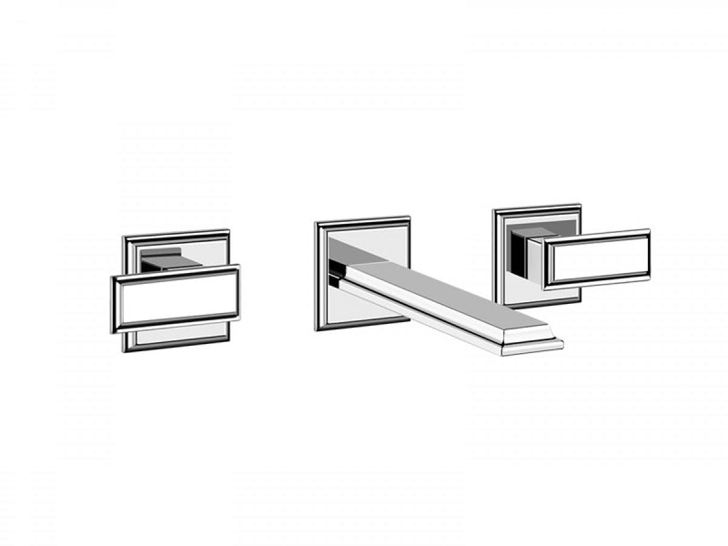 Gessi Eleganza wall 3 holes sink tap 46090