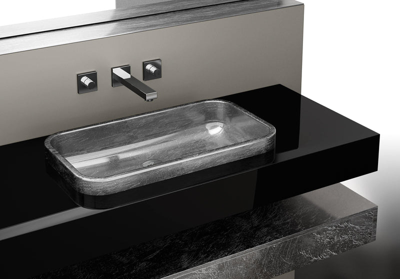 Glass-design Da Vinci built in sinks In Out built in sink Jimmy FL JIMMYFLPO01 - Ideali