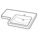 Geberit Renova Comfort Pro washbasin, asymmetrical