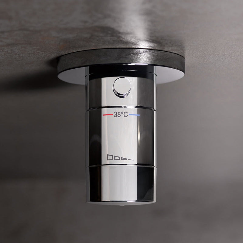 Keuco IXMO SOLO Shower Thermostat with Concealed Installation Unit, with Hose Connection, Round