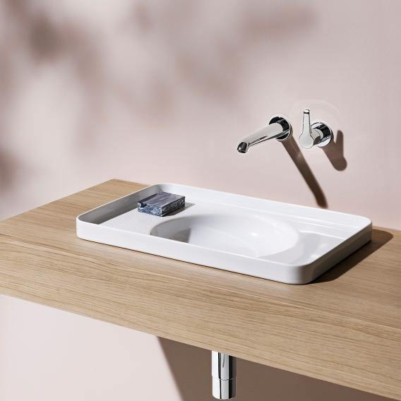 Laufen Val Wall-Mounted, Two Hole, Single Lever Basin Mixer - Ideali
