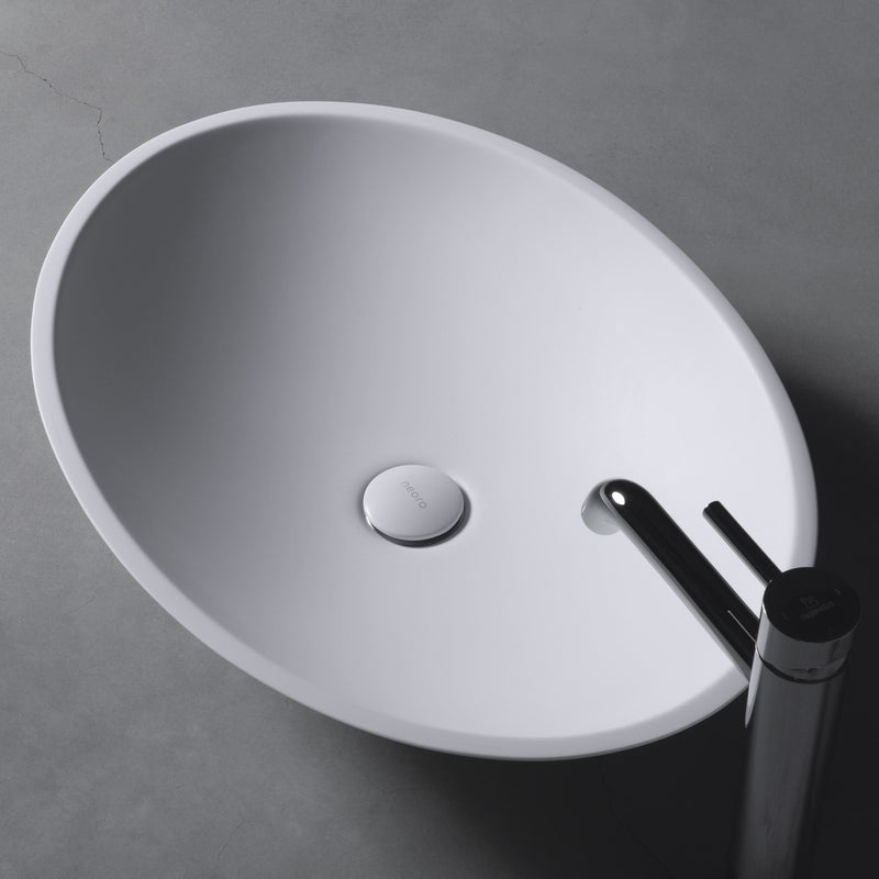 stylish floating oval: neoro n50 countertop washbasin