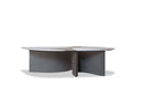 Baxter Ronchamp Dining Table - Marbe Top Gioia/Grey with Kashmir Plomb Upholstered Legs