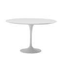 Saarinen Round Table Ø 107 - White Laminate Top/White Rilsan