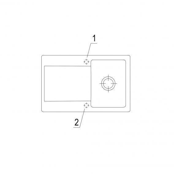 Villeroy & Boch Siluet 45 Built-In Sink With Draining Board - Ideali