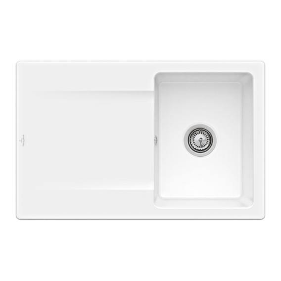 Villeroy & Boch Siluet 45 Flat Sink With Draining Board - Ideali