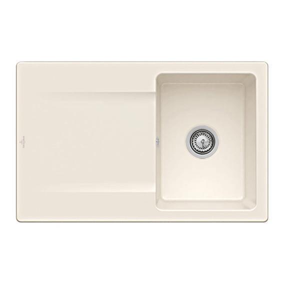 Villeroy & Boch Siluet 45 Built-In Sink With Draining Board - Ideali