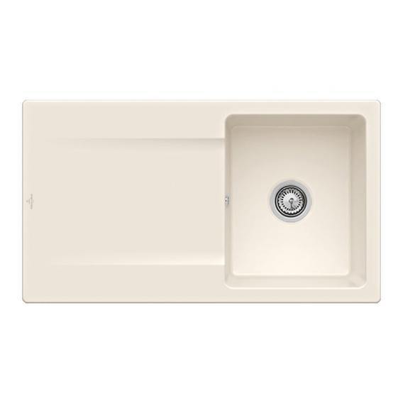 Villeroy & Boch Siluet 50 Built-In Sink With Draining Board And Pop-Up Waste - Ideali