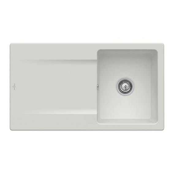 Villeroy & Boch Siluet 50 Built-In Sink With Draining Board And Pop-Up Waste - Ideali